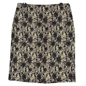 Talbots‎ Womens Skirt 8 Lace Pencil Straight Lined Above Knee Business Formal